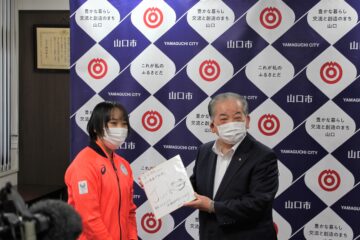 廣瀬順子選手、吉冨久悦さん、ちひろの山口市長表敬訪問の様子が多くのメディア（電子版）で紹介されています！